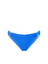 Change Of Scenery Women's Blue Ring Trim Low-waisted Bikini Bottom Grotto Texture In Blue