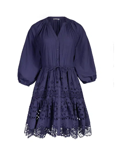 Change Of Scenery Women's Blue Sam Dress In Navy Calypso Eyelet