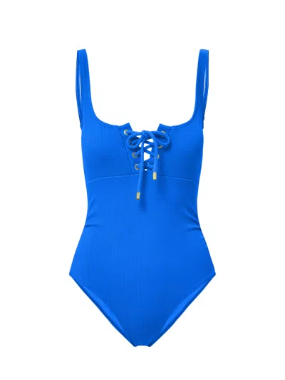 Change Of Scenery Women's Blue Taylor One Piece Grotto Texture
