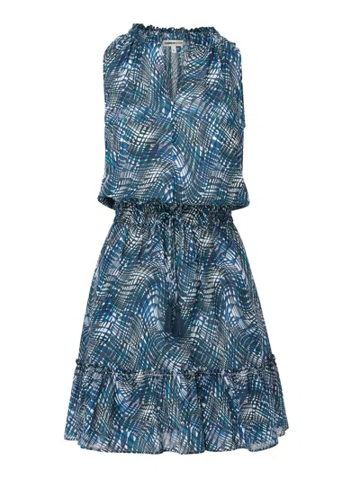 Change Of Scenery Women's Blue / White Beth Dress Abstract Wave