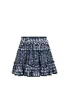 Change Of Scenery Women's Blue / White Devon Skirt In Tivara Ikat In Blue