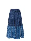 Change Of Scenery Women's Blue / White Jenni Skirt In Denim Tides Colorblock In Blue/white