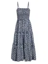Change Of Scenery Women's Blue / White Kristen Dress In Elysia Waves In Blue