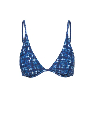 Change Of Scenery Women's Blue / White Leah Top In Denim Noir In Blue/white