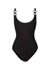 Change Of Scenery Women's Chloe Tank One Piece In Black Texture In Black