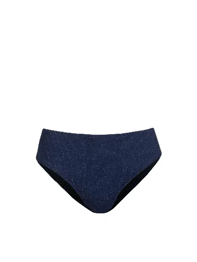 Change Of Scenery Women's Classic Midrise Bottom In Marine Blue Metallic