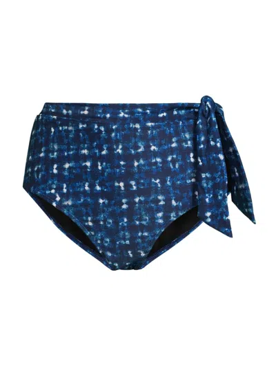 Change Of Scenery Women's Denim Noir Side-tie High-waisted Bikini Bottom