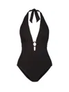 Change Of Scenery Gabrielle Halter One Piece In Black
