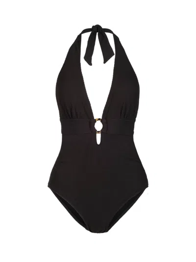 Change Of Scenery Gabrielle Halter One Piece In Black
