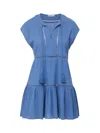 Change Of Scenery Women's Gari Dress In Steel Blue In Blue
