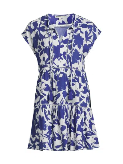 Change Of Scenery Women's Gari Leaf Cotton Minidress In Moraea Garden