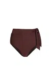 Change Of Scenery Side Tie High Waist Bottom In Brown