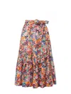 Change Of Scenery Women's Gold / Yellow / Orange Jenni Maxi Skirt In Painted Petals In Gold/yellow/orange
