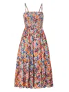 Change Of Scenery Women's Gold / Yellow / Orange Kristen Dress In Painted Petals In Gold/yellow/orange
