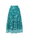 Change Of Scenery Women's Green / Blue Joanna Skirt In Isle Of Palms In Green/blue