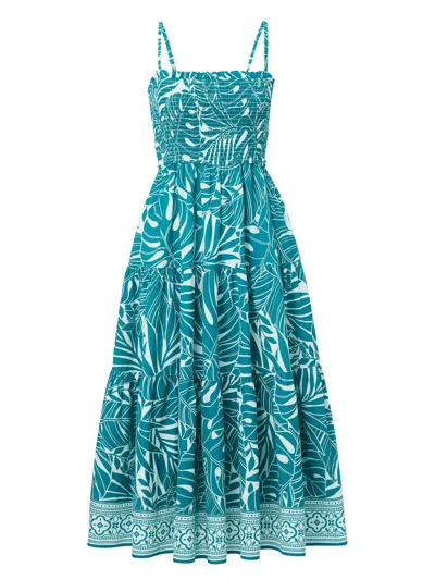 Change Of Scenery Women's Green / Blue Kristen Dress In Isle Of Palms In Green/blue