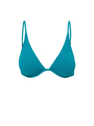 Change Of Scenery Women's Green / Blue Leah Top In Jungle Green Metallic In Green/blue