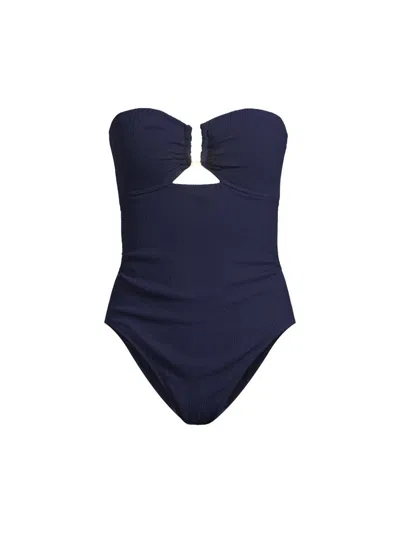 Change Of Scenery Women's Juliette Texture One-piece Swimsuit In Blue