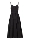 Change Of Scenery Women's Neutrals / Black Addyson Dress In Black Cotton Slub In Black