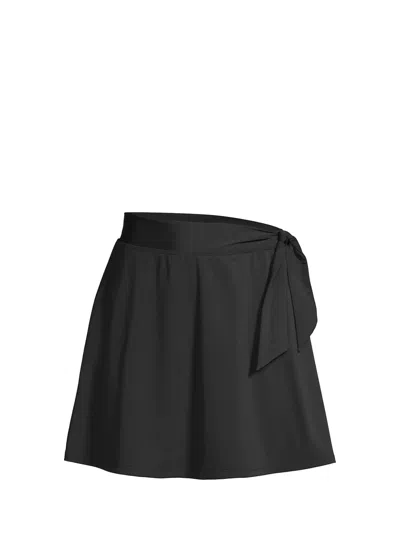 Change Of Scenery Women's Neutrals / Black Amy Side Tie Swim Skirt In Black