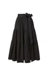 Change Of Scenery Women's Neutrals / Black Jenni Skirt In Black Cotton Slub In Black