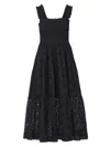 Change Of Scenery Women's Neutrals / Black Kristen Cotton Lace Maxi Dress In Seaside Eyelet Black In Black