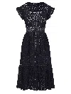 Change Of Scenery Women's Neutrals / Black Lauren Lace Coverup Dress In Seaside Eyelet Black In Black