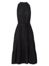 Change Of Scenery Women's Neutrals / Black Tracy Tiered Maxi Shirtdress In Black In Black
