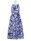 Change Of Scenery Women's Neutrals / Blue / White Abbie Halter Dress In Moraea Garden In Blue/white