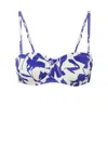 Change Of Scenery Women's Neutrals / Blue / White Nellie Underwire Top In Moraea Garden Texture In Blue/white