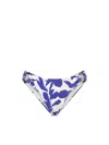 Change Of Scenery Women's Neutrals / Blue / White Ring Trim Low-waisted Bottom In Moraea Garden Texture In Blue/white