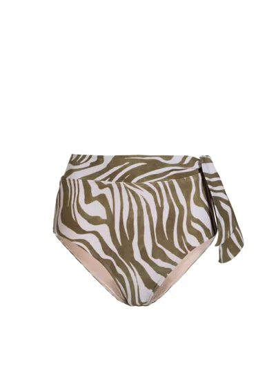 Change Of Scenery Women's Neutrals Side Tie High Waist Bottom In Serengeti In Brown