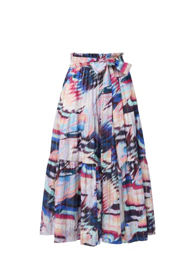 Change Of Scenery Jenni Cover-up Skirt In Pink/purple/blue