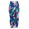 Change Of Scenery Women's Pink / Purple / Blue Melanie Pareo Skirt In Giverny Gardens Print In Pink/purple/blue