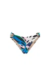 Change Of Scenery Women's Pink / Purple / Blue Ring Trim Low Waisted Bottom In Palm Island In Pink/purple/blue