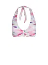 Change Of Scenery Women's Pink / Purple / Blue Shana Top In Hazy Ikat Ivory In Pink