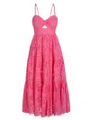 Change Of Scenery Women's Pink / Purple Jillian Dress In Hibiscus Eyelet