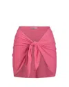 Change Of Scenery Women's Pink / Purple Liv Sarong In Hibiscus Metallic In Pink
