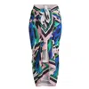 Change Of Scenery Women's Pink / Purple Melanie Pareo Skirt In Palm Island In Pink/purple
