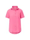 Change Of Scenery Women's Pink / Purple Michelle Shirt In Hibiscus In Pink/purple