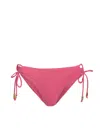 Change Of Scenery Women's Pink / Purple Taryn Hipster Tie Bottom In Hibiscus Metallic In Pink