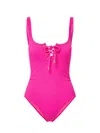 Change Of Scenery Women's Pink / Purple Taylor Underwire Tank One Piece In Shocking Pink Texture In Pink/purple