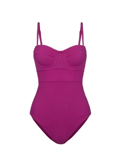Change Of Scenery Women's Purple Anabel One Piece In Plum Texture