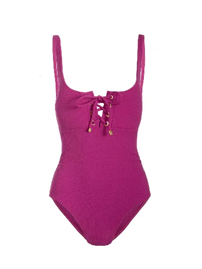 CHANGE OF SCENERY WOMEN'S PURPLE TAYLOR ONE PIECE IN PLUM TEXTURE