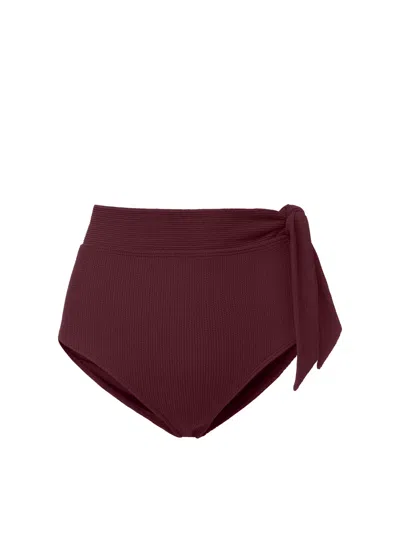 Change Of Scenery Women's Red Side Tie High Waist Bottom Auburn Texture In Red