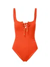 Change Of Scenery Women's Red / Yellow / Orange Taylor One Piece In Flame Texture In Red/yellow/orange