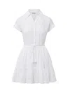 Change Of Scenery Women's Sarah Dress Grid Eyelet Fresh White In White