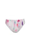 Change Of Scenery Women's White / Pink / Purple Classic Midrise Bottom In Hazy Ikat Ivory