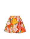 Change Of Scenery Women's Yellow / Orange Izzy Skirt In Zinnia Fields In Yellow/orange