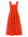 Change Of Scenery Women's Yellow / Orange Kristen Dress In Flame Seaside Eyelet In Yellow/orange